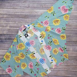 NWT Large Very J Floral Dolman Sleeve Cardigan Women's Size Large 635